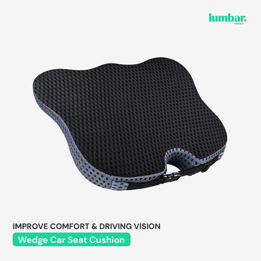 Lumbar Heaven Wedge Memory Foam Car Seat Cushion - Lumbar Heaven